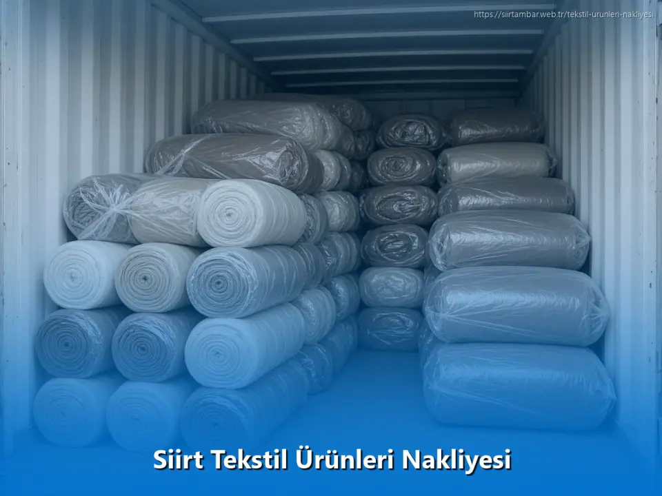 Siirt Tekstil Ürünleri Nakliyesi